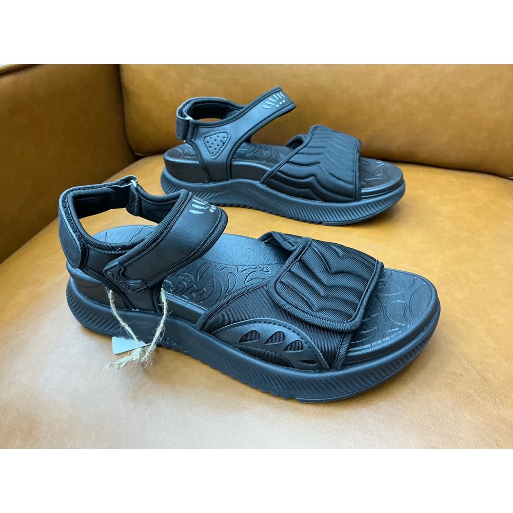 ONCAI Walking Sandals Womens Size 8 Black New Platform Strappy OW893